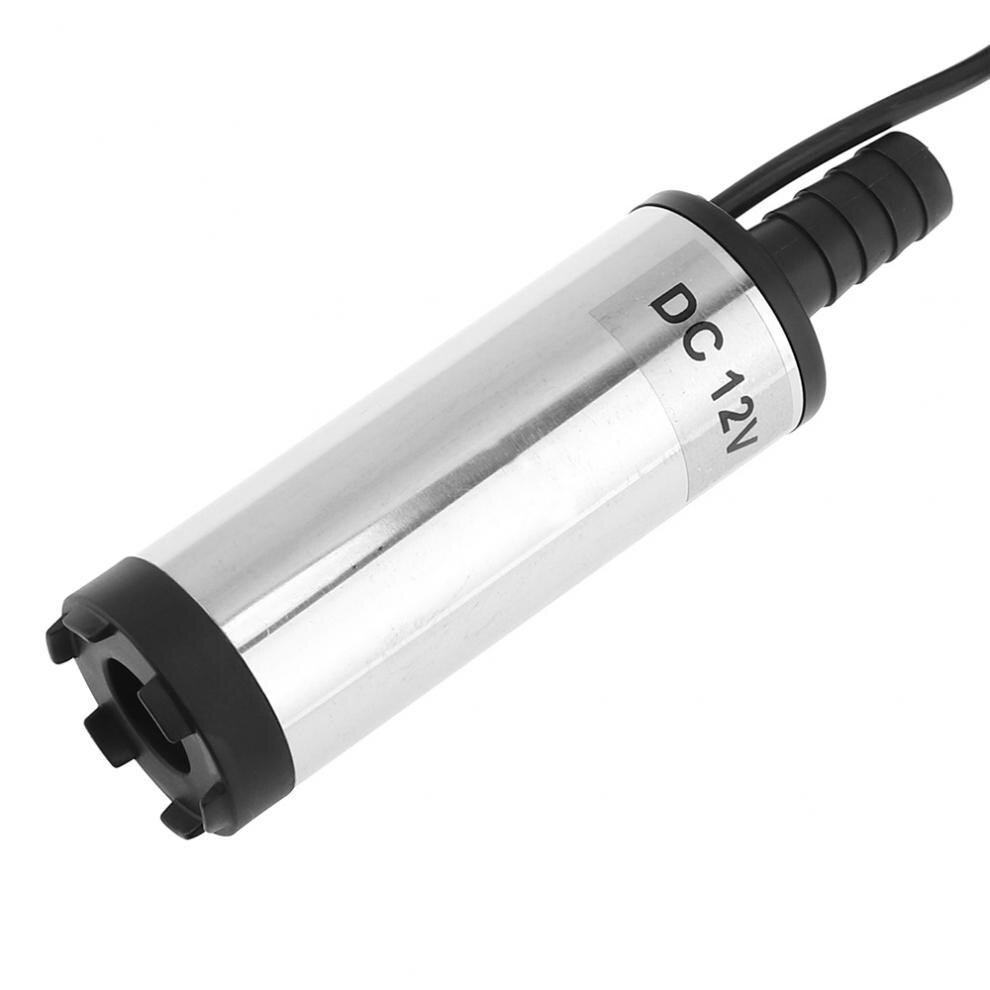 DC 12V 38MM Multipurpose Portable Stainless Steel Car Electric Submersible Pump Fuel Water Oil Barrel Pump with Car Charger