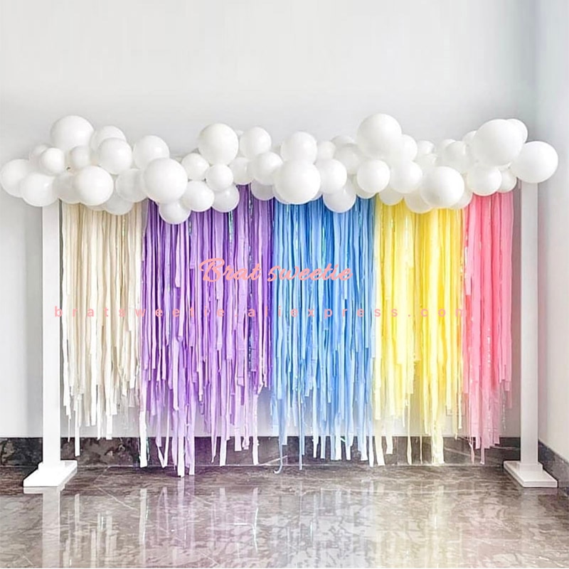 4.5Cm * 25Cm Crêpepapier Streamers Decoratieve Crinkled Diy Ambachtelijke Bloem Maken Wikkelen Verjaardag Bruiloft Achtergrond Decoation