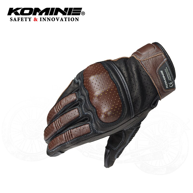 Komine gk -217 protect 3d mesh handskar motorcykel optimun sommar ridhandskar moto breathbale motocross handskar läder m-xl: Kastanjebrunt / M