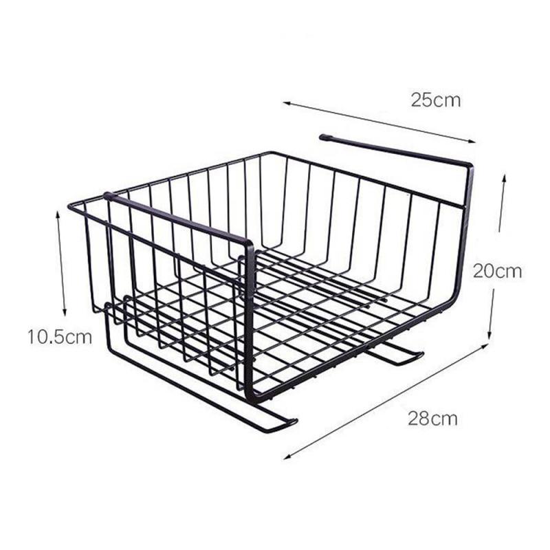 Wardrobe Cabinet Hanger Compartment Hanging Basket Wall-mounted Storage Rack Kitchen Iron Storage Shelf Organizing Rack