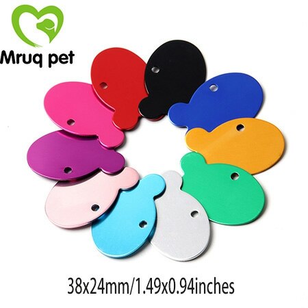 50x vælg mønstre kæledyr hund kat tomme mærker hundehalsbånd charms tilbehør aluminium navn telefon id tag hund tilbehør kæledyr forsyninger: Ta01