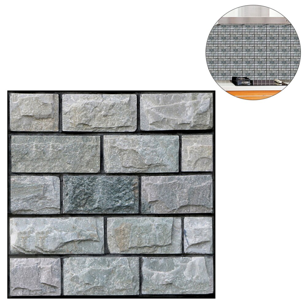 3D Zelfklevende Baksteen Patroon Behang Moderne Muur Achtergrond Tv Decor Behang Voor Slaapkamer Woonkamer 30X30cm (Patroon)