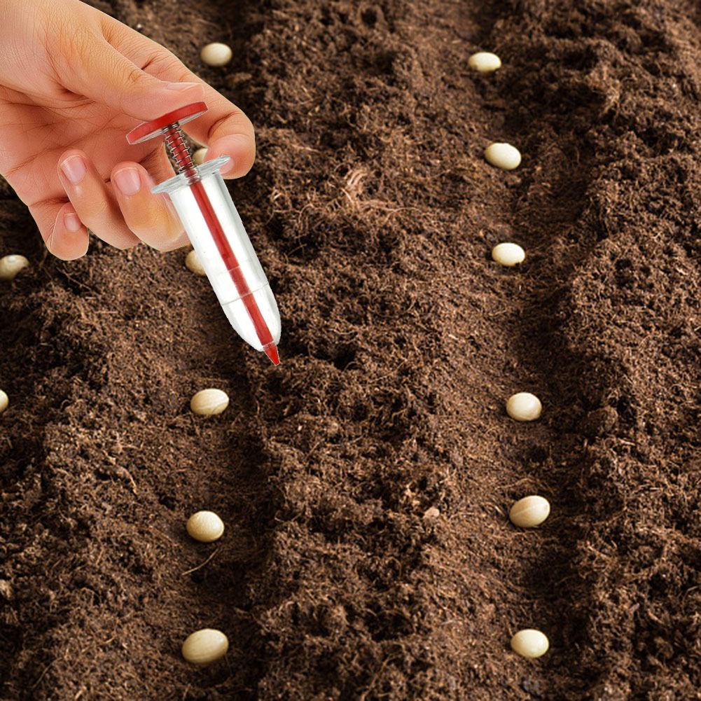 1Pc Spuit Zaaimachine Mini Zaaien Zaad Dispenser Tuin Zaad Zaaier Planter Handleiding Zaaien Gereedschap Bloempot Bloem Bed Tuinieren