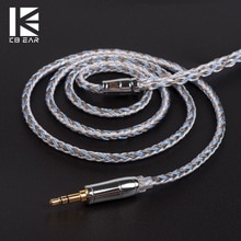 AK KBEAR-Thorough 16 Core Upgraded Silver Plated Copper Cable 2.5/3.5/4.4MM With MMCX/2pin/QDC TFZ Connector For KZ ZS10 ZSN Pro