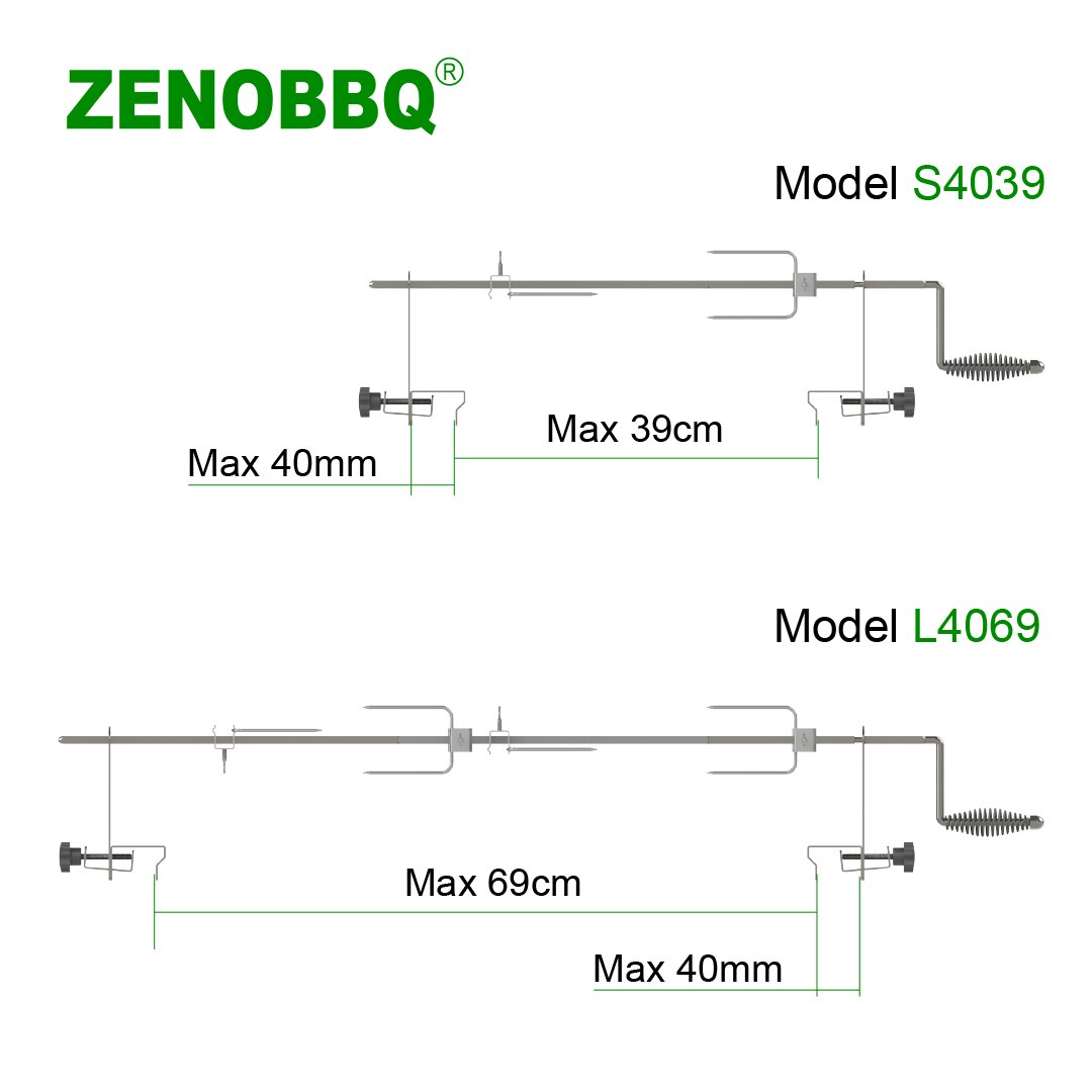 Zenobbq Handleiding Bbq Spit Rotisserie Roterende Grill Lengte Verstelbare Outdoor Camping Apparatuur Koffiebrander Accessoires Kip Vork