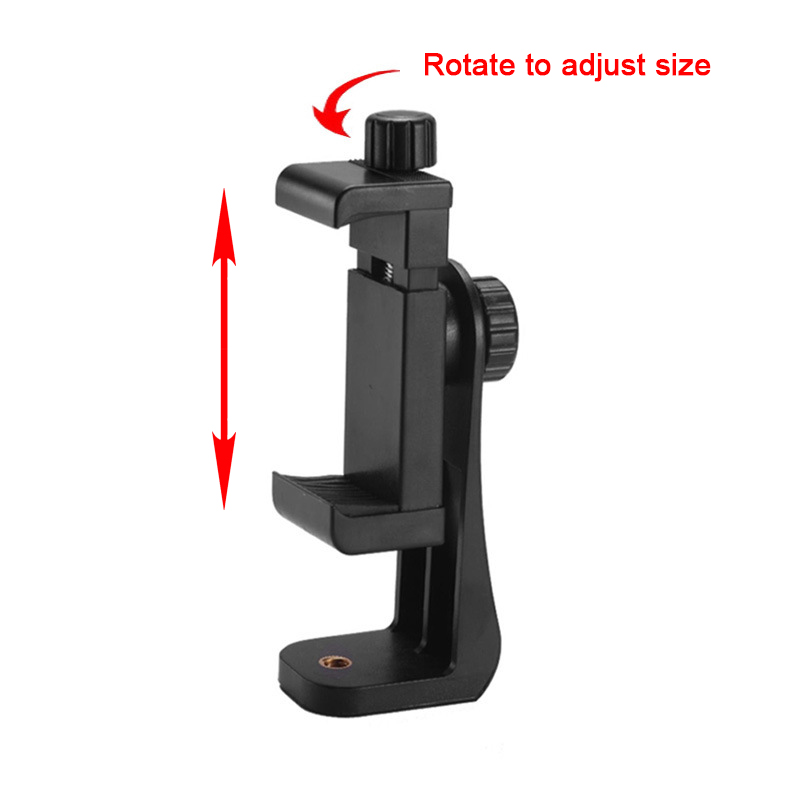 360-stopniowy uniwersalny klips do telefonu komórkowego kompatybilny z uchwytem na statyw iphone ze śrubą 1/4 Uchwyt na telefon komórkowy Adapter do statywu biurkowego
