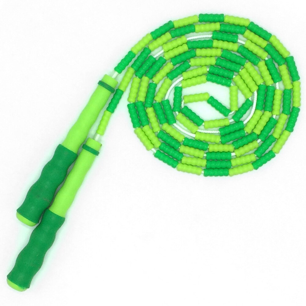 Adult Children Soft Segmented Skipping Jump Rope Sport Fitness Training Tool: Green