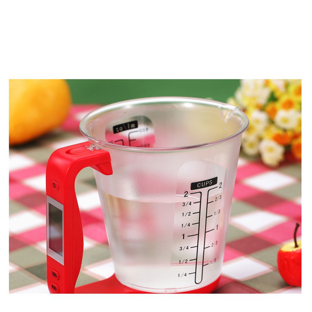 Digital Cup Scale Electronic Measuring Household Jug Scales with LCD Display Temp Measurement Measuring Cups Tools