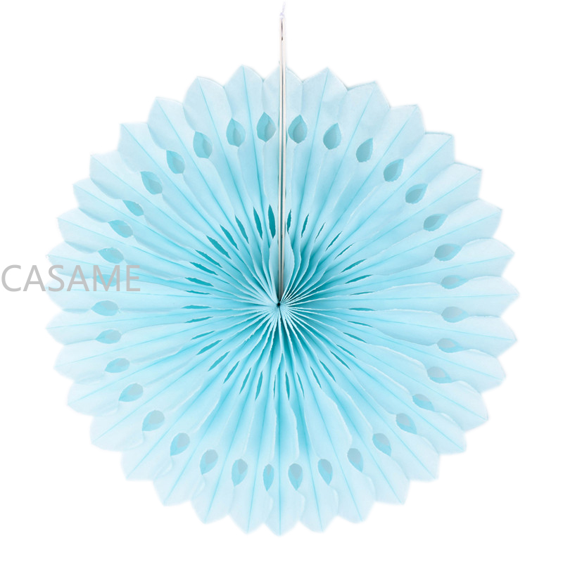 5Pcs Kleur Tissue Papier Cut-Out Papier Fans Pinwheels Opknoping Bloem Papier Ambachten Voor Wedding Party Verjaardag Decor levert: Licht Geel