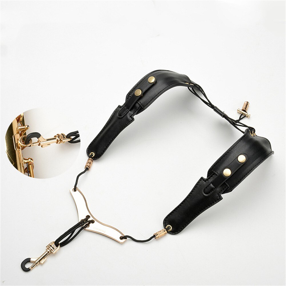 Saxofoon Riem Leer Dubbele Schouder Sax Draagriem Verstelbare Voor Tenor Alto Saxs Voor Saxofonist Studenten Saxofoon Band
