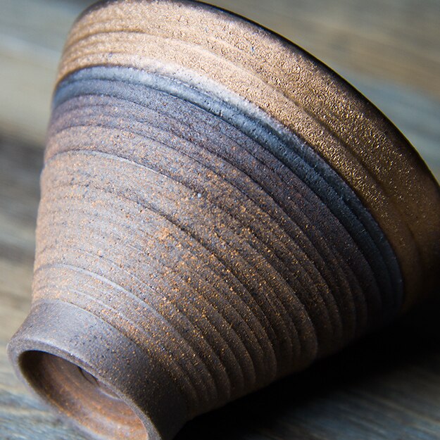 Handmade Stoneware Tea Cup Retro Ceramic Tea Cup Japanese Tea Cup Kung Fu Tea Set Personal Single Cup