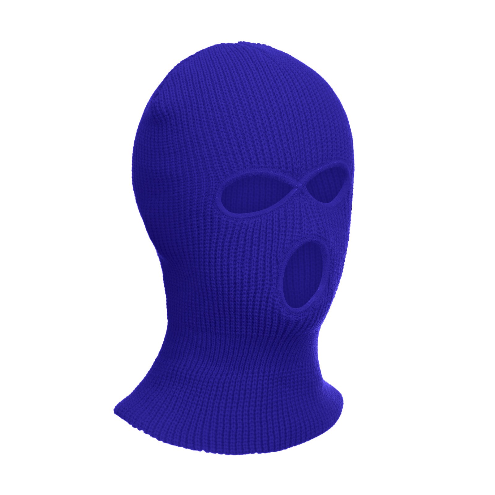 Mascarilla de esquí de punto, pasamontañas de invierno, para deportes al aire libre, gorro de Pasamontañas de punto de 3 agujeros: B