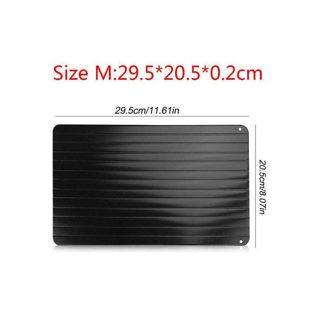Fast Defrosting For Kitchen Plates Food Meat Tools Cutting Board Tray Fruit Gadget Frozen Thaw That Defrost Black Aluminum: Thaw-plate-M