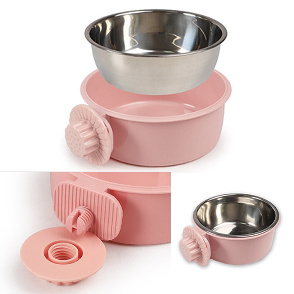 Dubbellaagse voerbak voor huisdieren, hangende voerbak voor honden en katten, duurzame voerbak voor puppy's en kittens