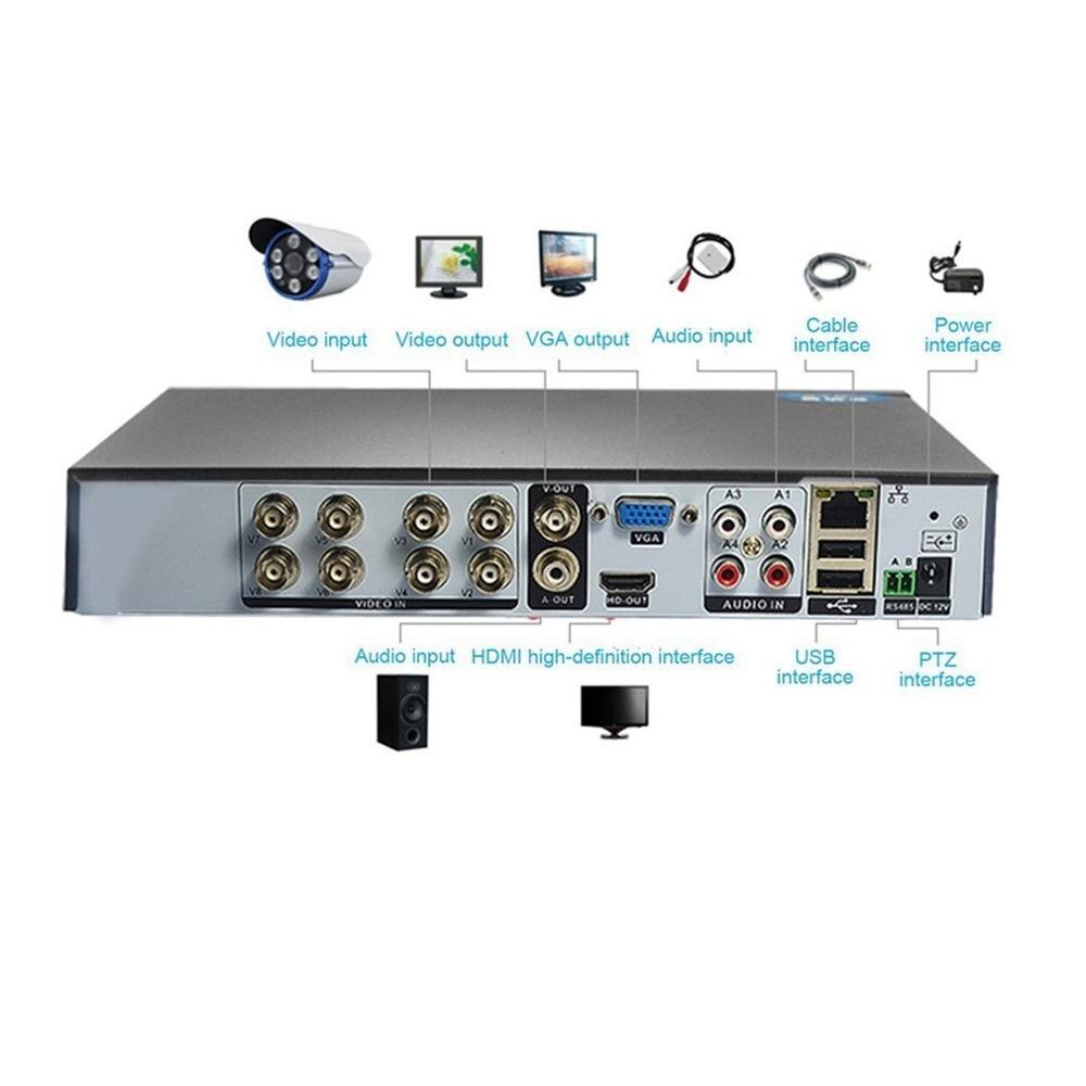 8 Channels H.264 DVR Surveillance Security 960H Recorder DVR P2P Hard Disk Video Recorder Support Phone Remote Monitoring