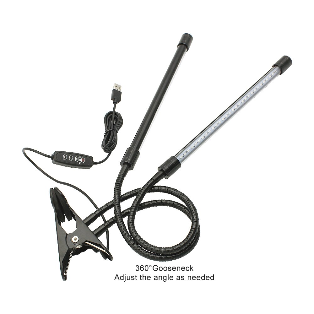 Dual Head Indoor LED Grow Light USB Port Full Spectrum Phyto Growing Lamp With Controller For Vegetable Flower Plant Greenhouse