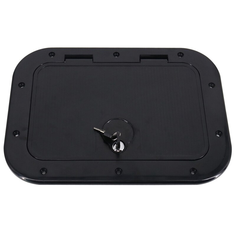 248 x 378mm RV Hatch Plate Durable Inspection Deck Cover with Key for Marine Boat Caravan Deck Compartment Access Yacht Cover