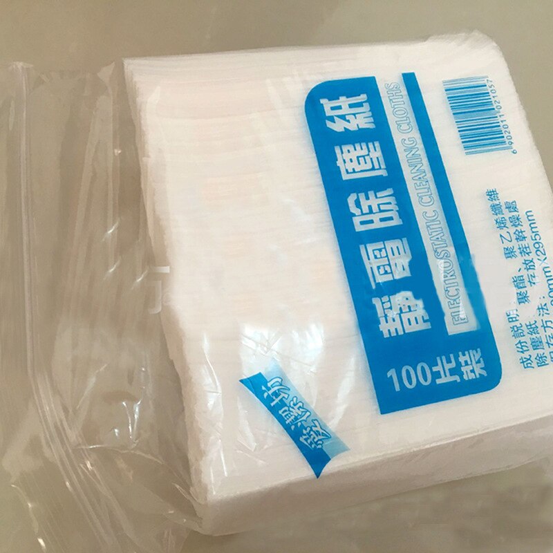 100pcs/Pack Electrostatic Dust Removal Paper Cleaning Cloth Rag Scouring Pad Disposable Mop Replacement Paper Kichen Accessories