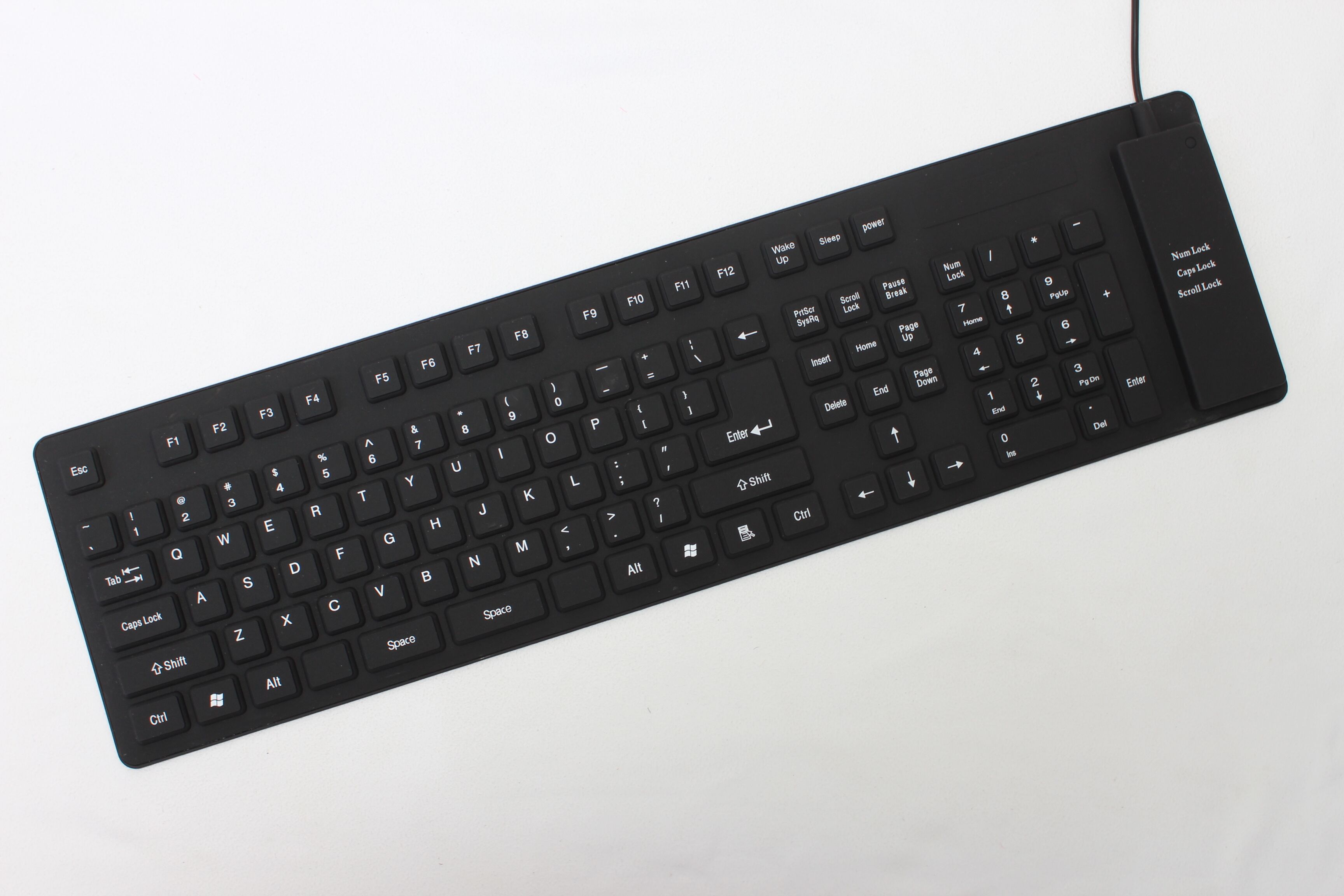 109Keys Keyboard USB Wired Soft Silicon Keybarod Foldable Waterproof Keyboard For PC Desktop Laptop