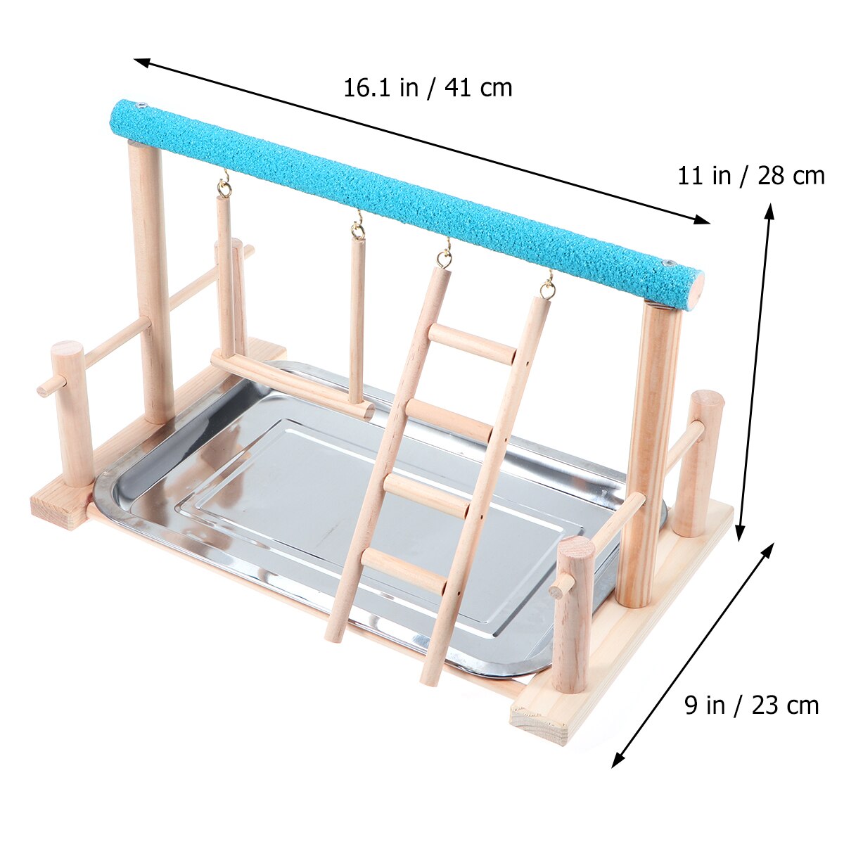 Solid Wood Parrot Playground Stand Pet Bird Stand Bird Roosting Frame Grind Arenaceous Stick