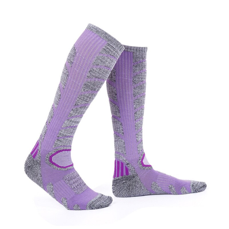 1 paire chaussettes de Ski à longues barreled hommes femmes Terry Ventilation thermique bas activités de plein air Ski randonnée escalade hiver