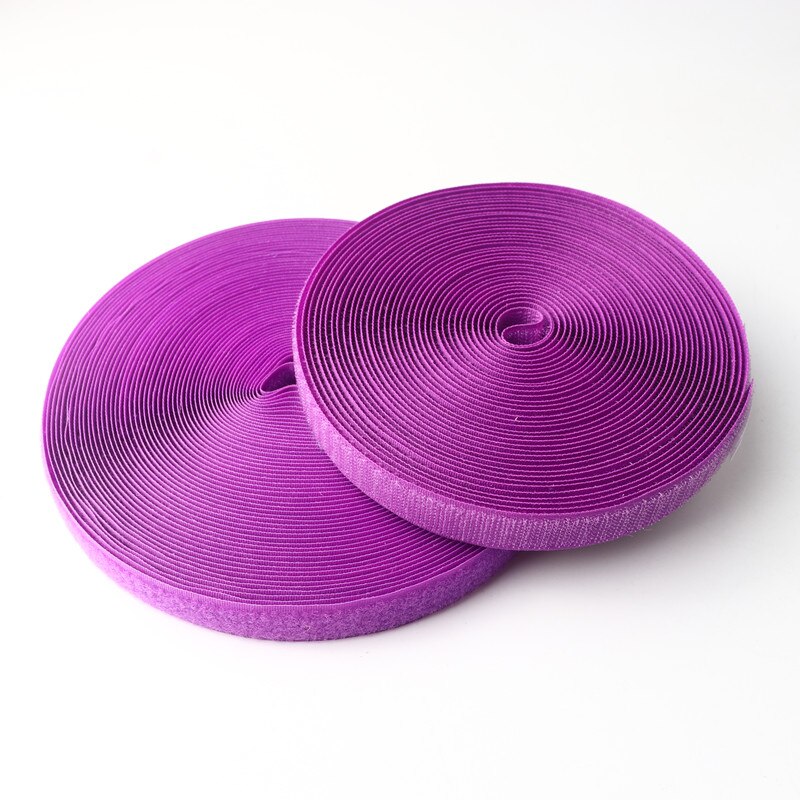 20Mm Self-Adhesive Velcro Color Hook and Loop Self-Adhesive Buckle Belt Clothing Backpack Diy Hand-Sewn Jewelry Accessories 2M: Purple  2m