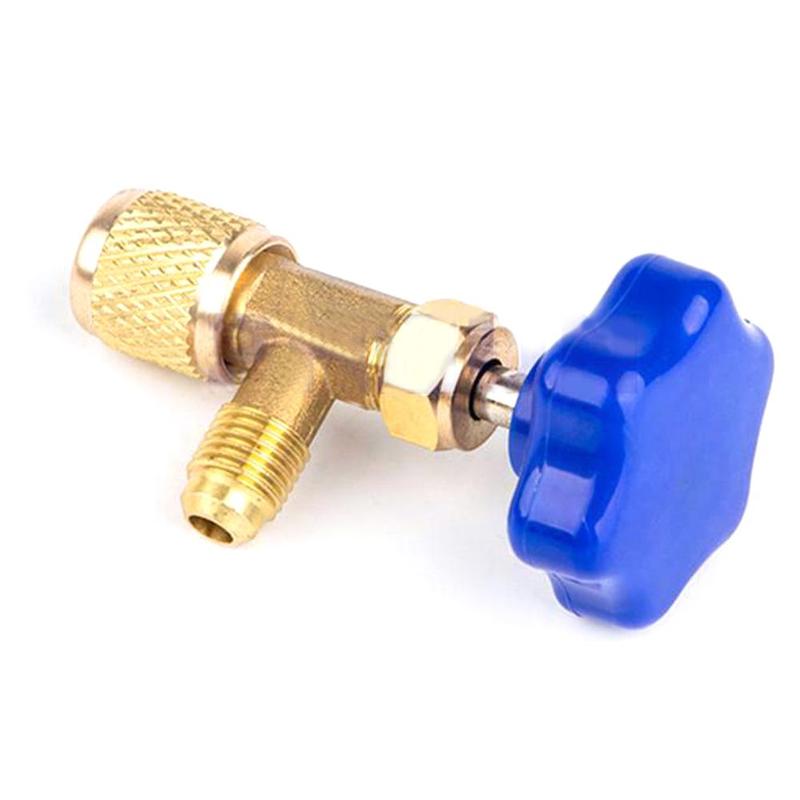 R134a airco autokraan 1/2 " acme tapper doseerklep auto  ac 90 graden luchtopening koelmiddel freonklep universele conditie