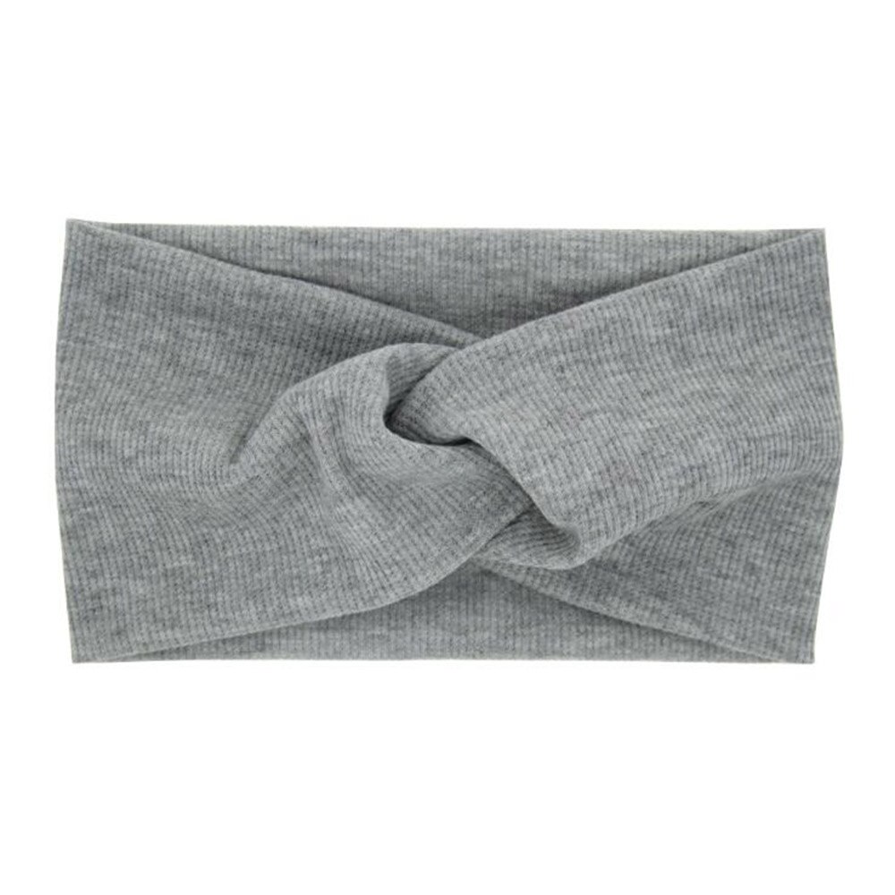 Schattige effen baby tulband meisjes katoenen gedraaide geknoopte hoofdband elastische haarbanden kinderhoofddoeken haaraccessoires