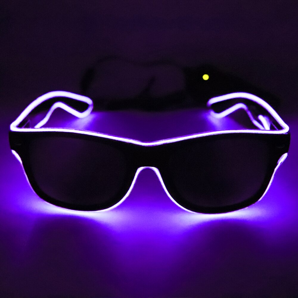 Red LED Glasses Light Up El Wire Neon Rave LED Glasses FOR Party Twinkle Glowing Party Halloween LED Glasses