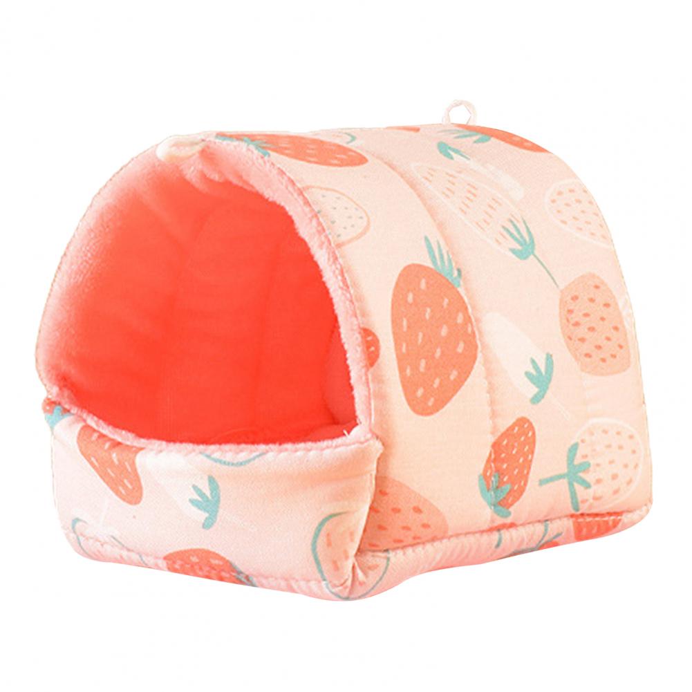 Guinea Pig Nest Hamster House Cute Cage Rabbit Squirrel Winter Warm Mat Hamster House Small Animal Sleeping Bed Pet Hanging Cage: M / PURPLE