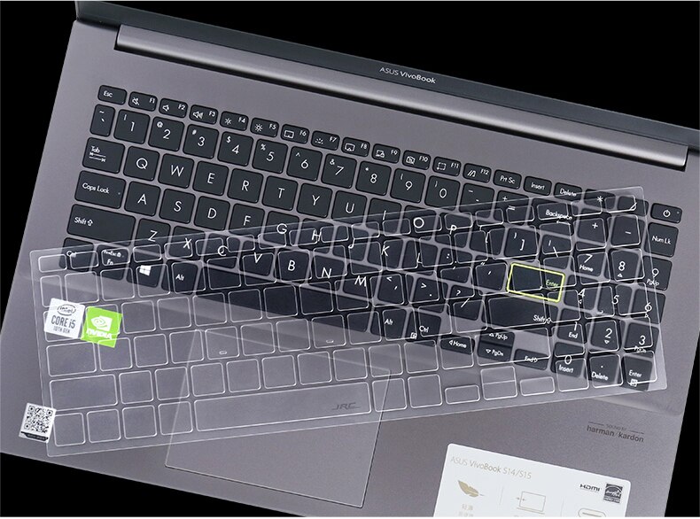 Para asus vivobook 15 x513ep x513ea x513 ep ea k513eq k513 eq 15.6 polegada silicone teclado portátil capa protetor: TPU Transparent