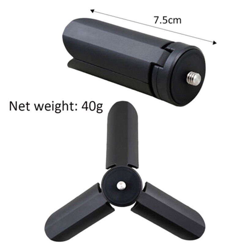 Mini Tripod Stand Cameras Portable Folding Desktop Stand Gimbal Tripod Camera Stabilizer for Camera Black