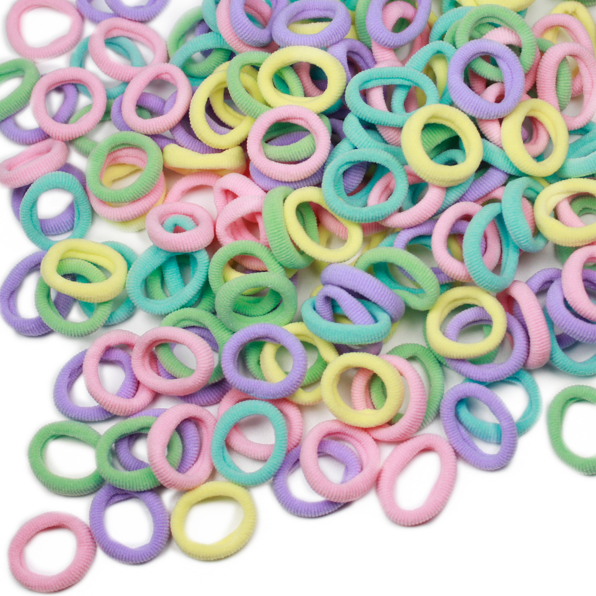 Elastic Hair Stretch Rubber Bands 100 Pieces No-damage Mini Hair Bands Girl Baby's Elastic Hair Ties Tiny Kids Hair Accessories