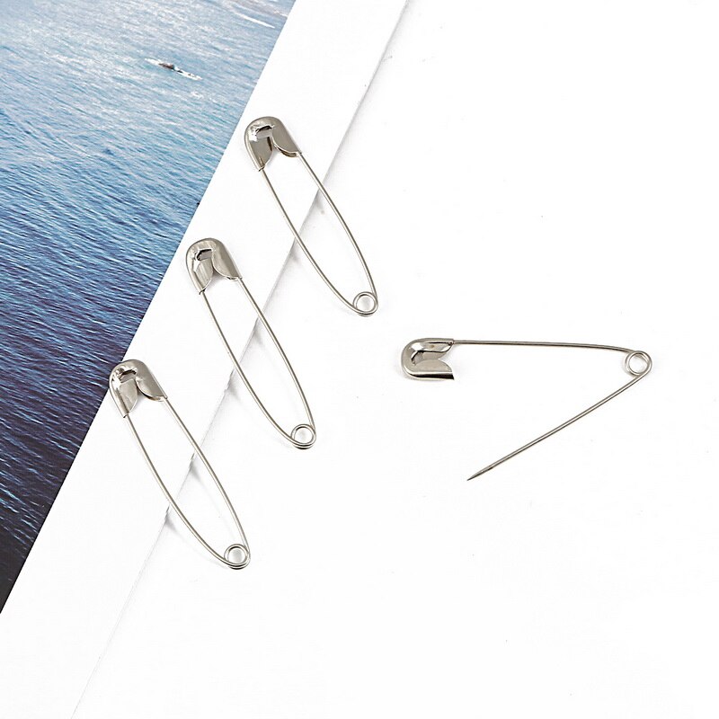 100pcs 50pcs Gold Silver Safety Pins DIY Sewing Tools Stainless Steel Needles Large Safety Pin Small Brooch Apparel Accessories: Rhodium  9.5x45mm / Quantity 50pcs