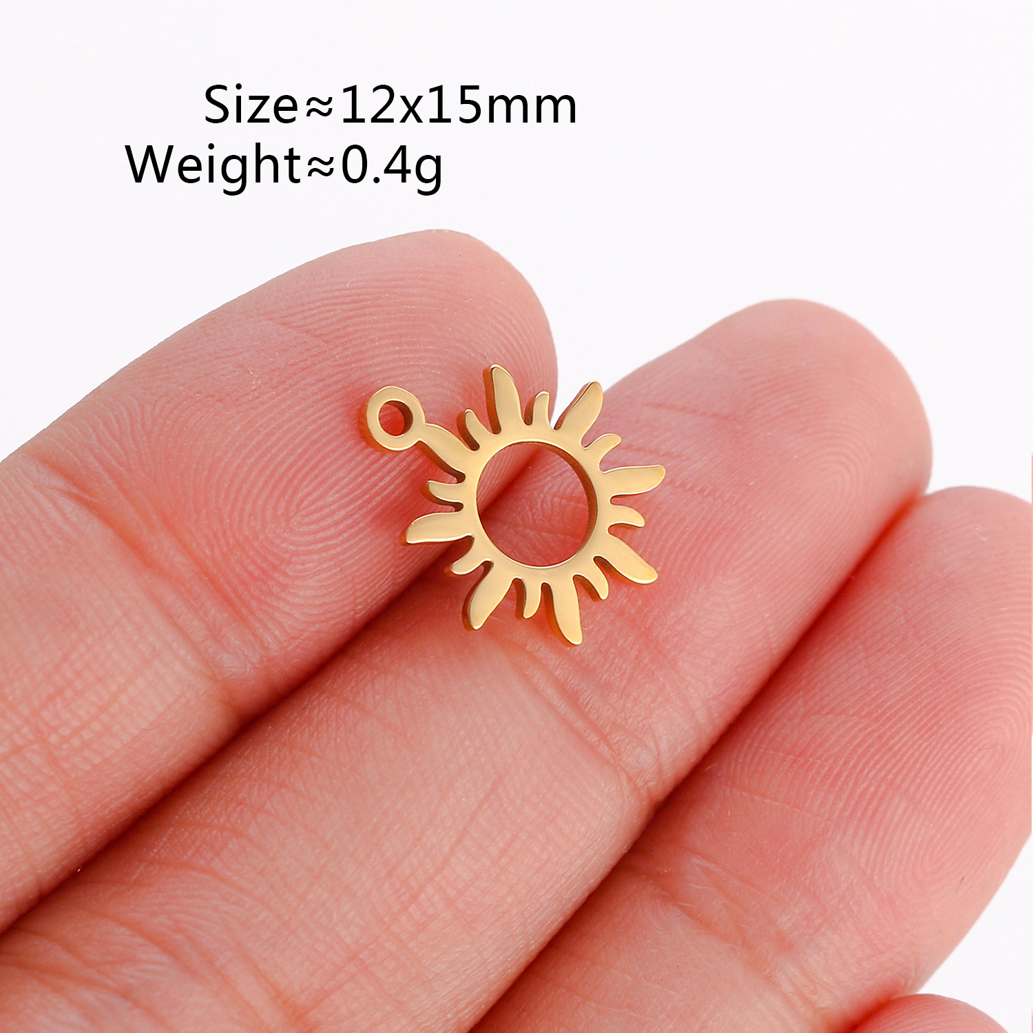 Breloques lune, soleil et étoile en acier inoxydable, 5 pièces, accessoires de fabrication de bijoux, fournitures, collier, Bracelet, pendentifs célestes, résultats: Couleur or pur