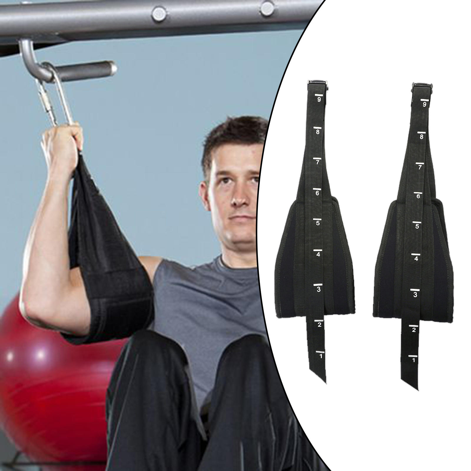 Ab Sling Strap Bar Attachment Hanging Arm Support Fitness Arm Strap Abdominal Belt Home Core Strength Leg Raise Gym Chinning