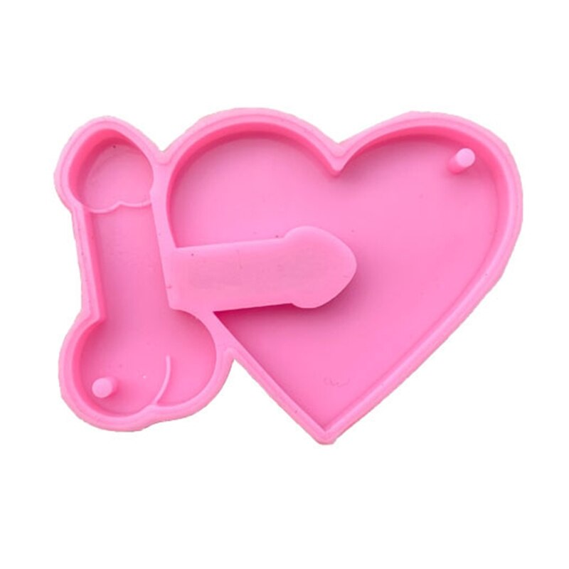 D0LC DIY Love Brother Combination Mold Mirror Silicone Mold Keychain Pendant Jewelry Crafting Mould for Valentine&#39;s Day