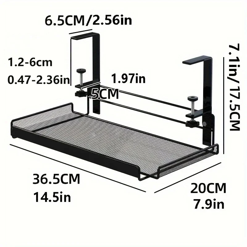 Kabelmanagement-Tablett unter dem Schreibtisch, ohne Bohren, Kabel-Organizer aus Stahl für Höhle Schreibtisch, Kabelmanagement-Tablett, Kabelmanagement-Gestell