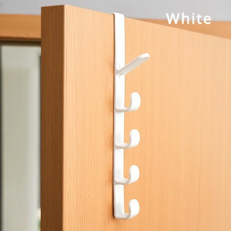 1/3 Uds perchas para ropa detrás de la puerta gancho para abrigos detrás de la puerta armario dormitorio gancho para puerta accesorios de baño: Blanco