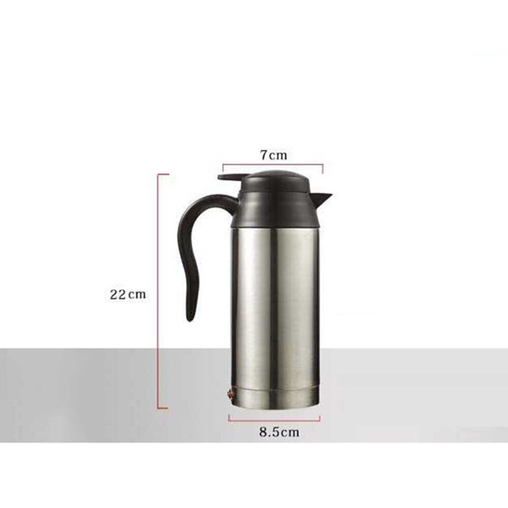 1Pc 12V 750Ml Rvs Waterkoker Auto Waterkoker Boiler Elektrische Cup Waterkoker