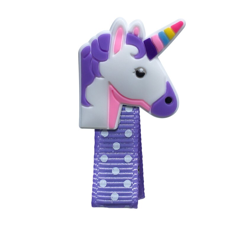 Eenhoorn Elastische Haarbanden Kids Rubber Hoofdbanden Haar Clips Haarspelden Meisjes Hoofddeksels Kinderen Haaraccessoires: 1PCS   2708-03