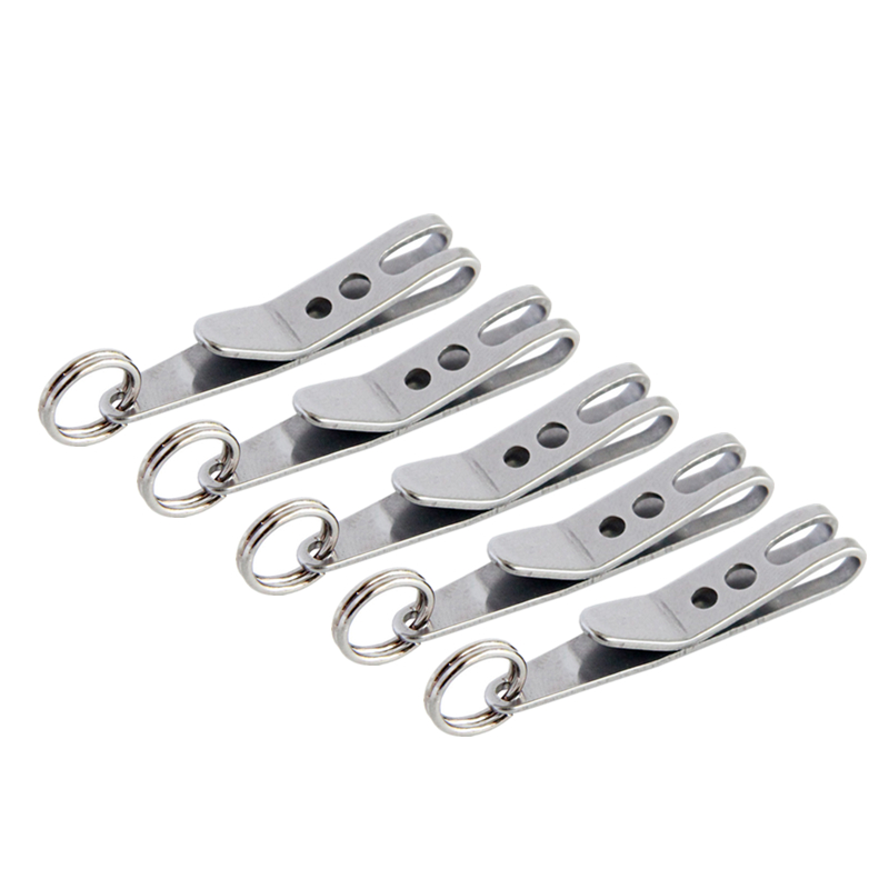 1PC Multitools Tasche Edelstahl Tasche Taille Gürtel Hängen Clip Mini Metall Schlüssel Schnallen Tasche Clips Karabiner draussen Gerät