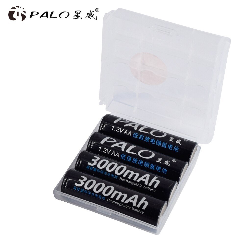 Pila AA recargable, AA NiMH 1,2 V 2A, batería prealimentada, pilas aa de baja autodescarga y cargador de batería inteligente para AA AAA
