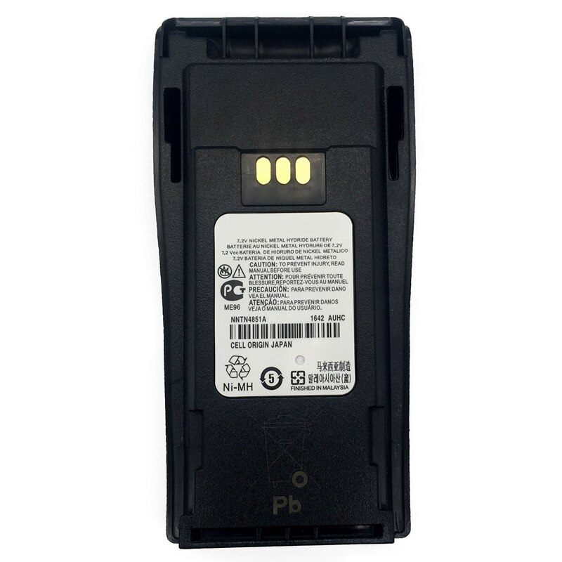Bateria ni-mh da substituição de Amcl4970-1800-D nntn4970 1500mah com grampo da correia para motorola cp200 cp200xls cp200d