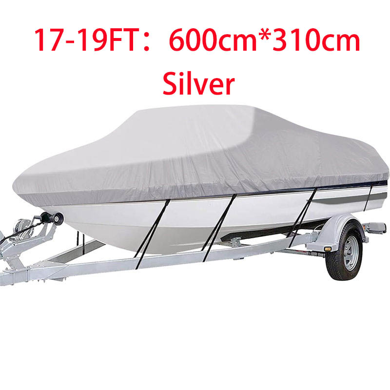 Yacht Boat Cover 11- 22FT Barco Boat Cover Anti-UV Waterproof Heavy Duty 190T Marine Trailerable Canvas Boat Accessories: camel