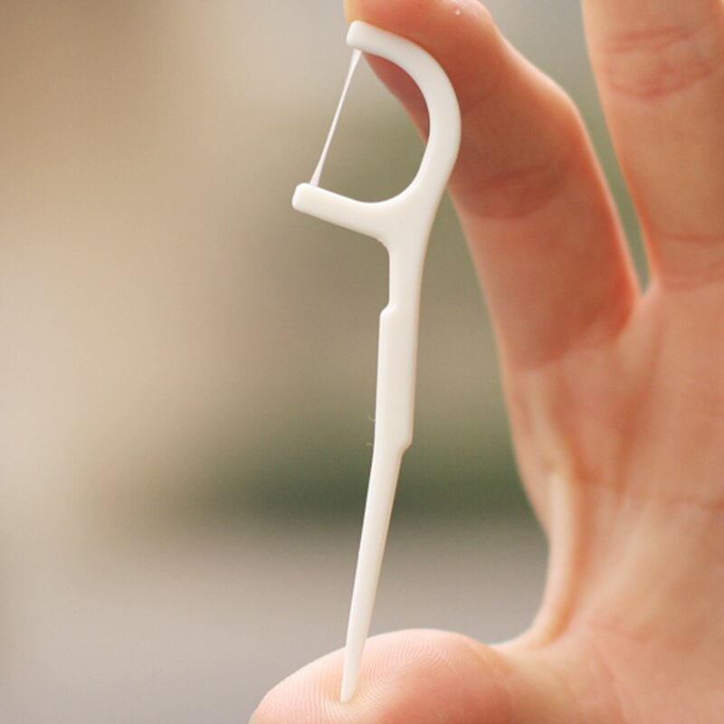 50PCS/Set DentalInterdental Brush Teeth Stick Toothpicks Floss Plastic Tooth Picks Nylon Wire Dental Floss