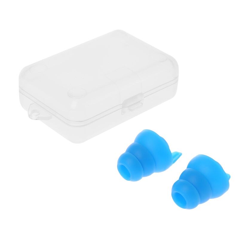 1 Pair Silicone Earplugs Noise Cancelling Ear Plugs Hearing Protection 5 colors J2HC: Blue