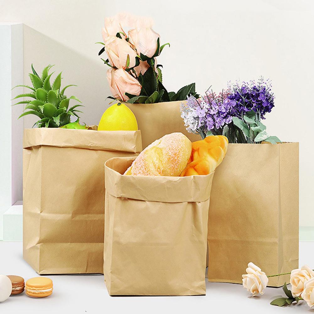 10pcs Brown Kraft Paper Bags Bulk Recycled Ideal for Shopping, Packaging, Retail, Party, Craft, , Wedding, Goody Bags