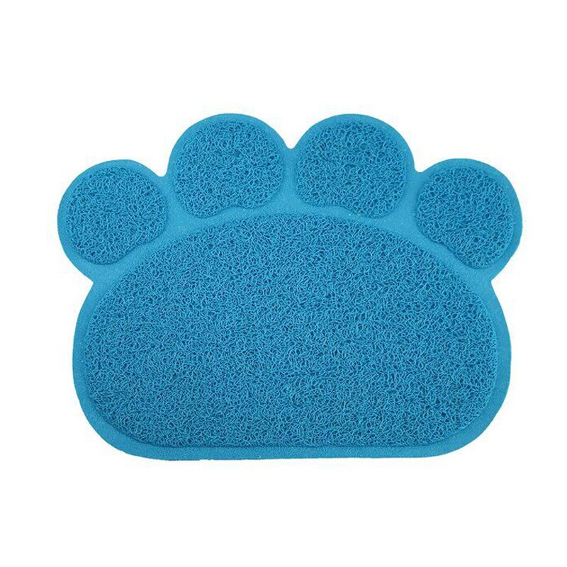 FML Pet Cat Litter Mat Paw Print Dog Cat Toilet for Cats Pet Accessories Kitty Dish Feeding Bowl Easy Cleaning Sleeping Pad: blue