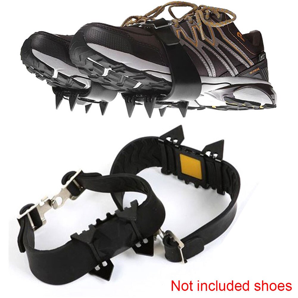 4 Teeth Cleats Spikes Climbing Anti-slip Traction Ice Gripper Hiking Outdoor Overshoe Crampons